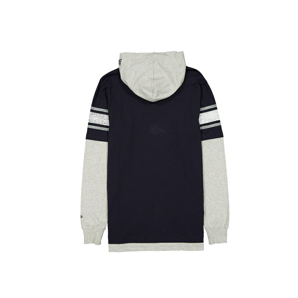 Dallas Cowboys New Era Twofer Layered Long Sleeve Hoodie T-Shirt Navy - NFL