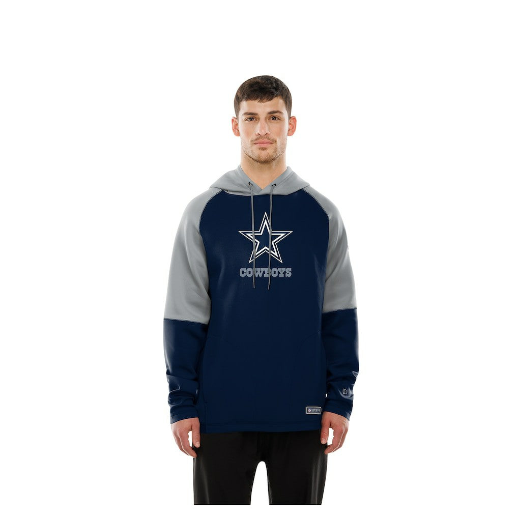 Dallas Cowboys New Era Combine Authentic Color Block Raglan Pullover Hoodie Navy - NFL