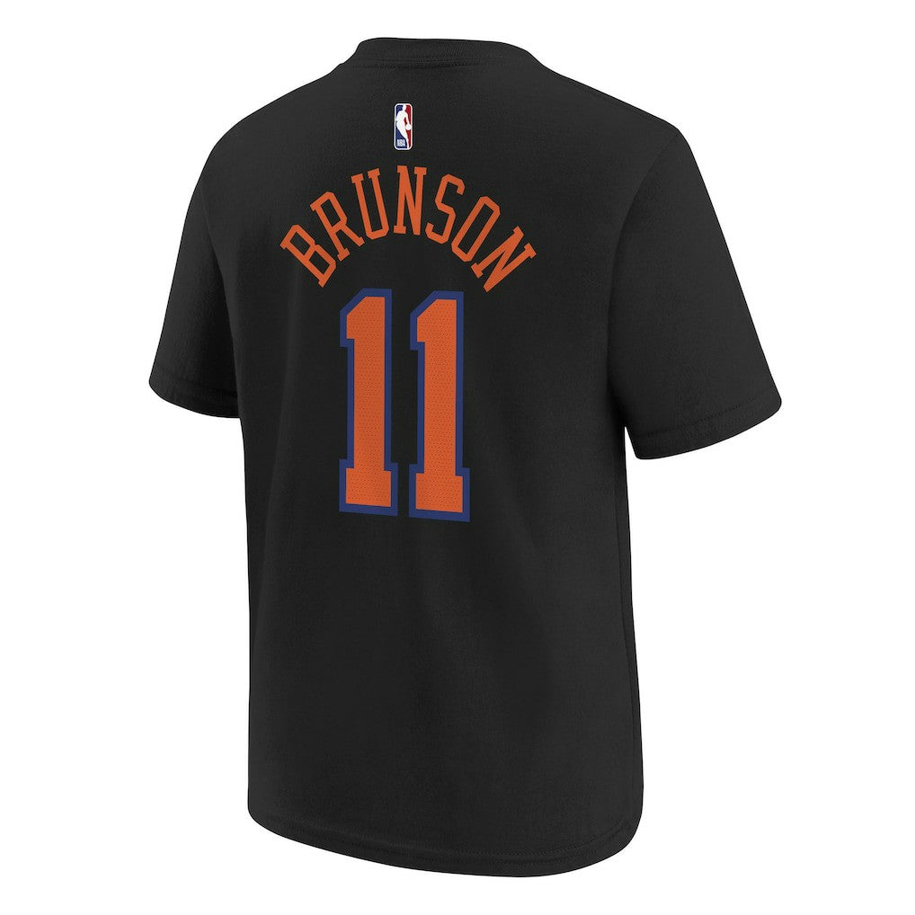 NBA - Jalen Brunson New York Knicks Jordan Brand Youth Statement Edition Name & Number T-Shirt - Black