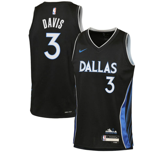 Anthony Davis Dallas Mavericks Youth 2025/26 City Edition Swingman Jersey sale - Black | NBA Jerseys