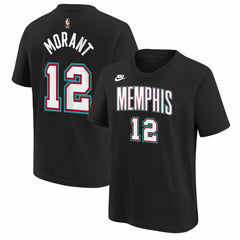 Nike - Ja Morant Memphis Grizzlies Youth Name & Number T-Shirt - Classic Edition - Black