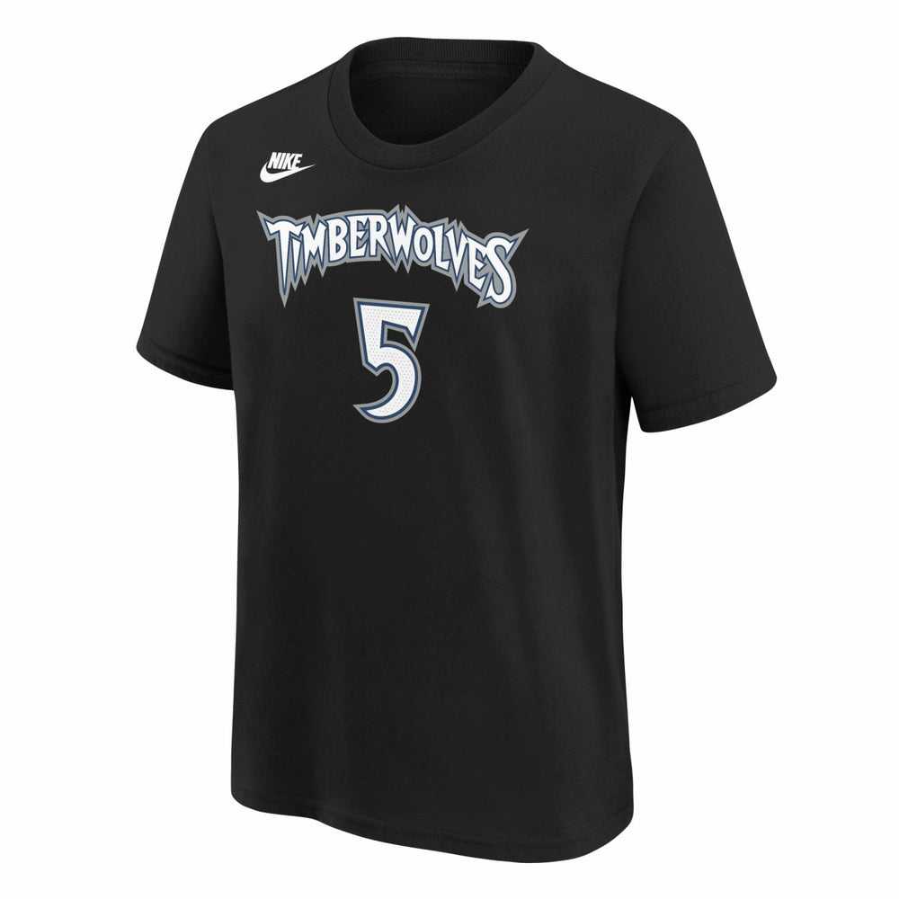 Nike - Anthony Edwards Minnesota Timberwolves Youth Name & Number T-Shirt - Classic Edition - Black