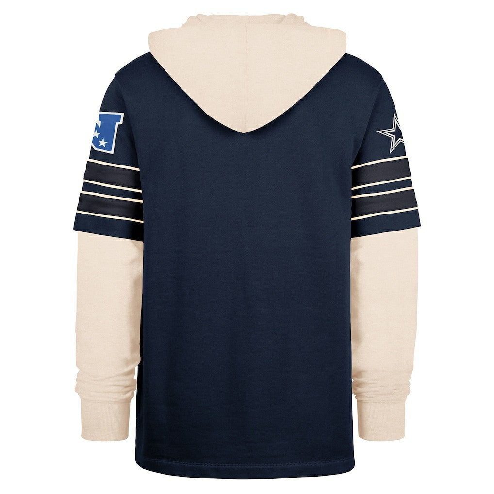 Dallas Cowboys '47 Split Zone Cornerback Duo Hoodie Navy - 47 brand