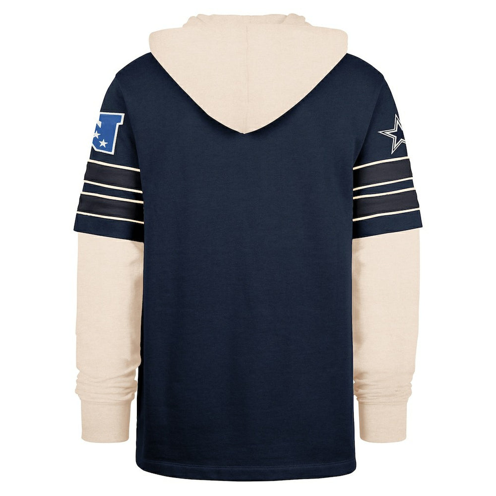 Dallas Cowboys '47 Split Zone Cornerback Duo Hoodie Navy - 47 brand