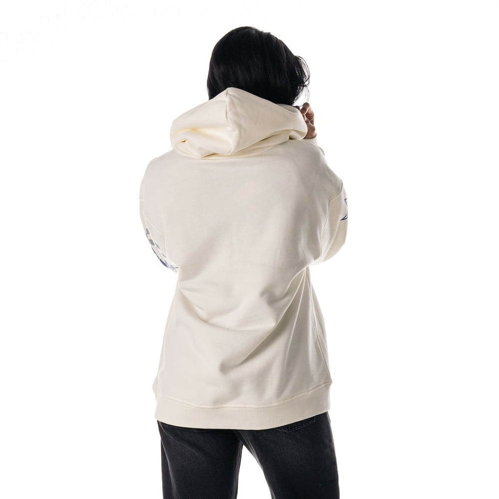 Dallas Cowboys The Wild Collective Unisex Stacked Graphic Sleeve Fleece Hoodie White - NFL