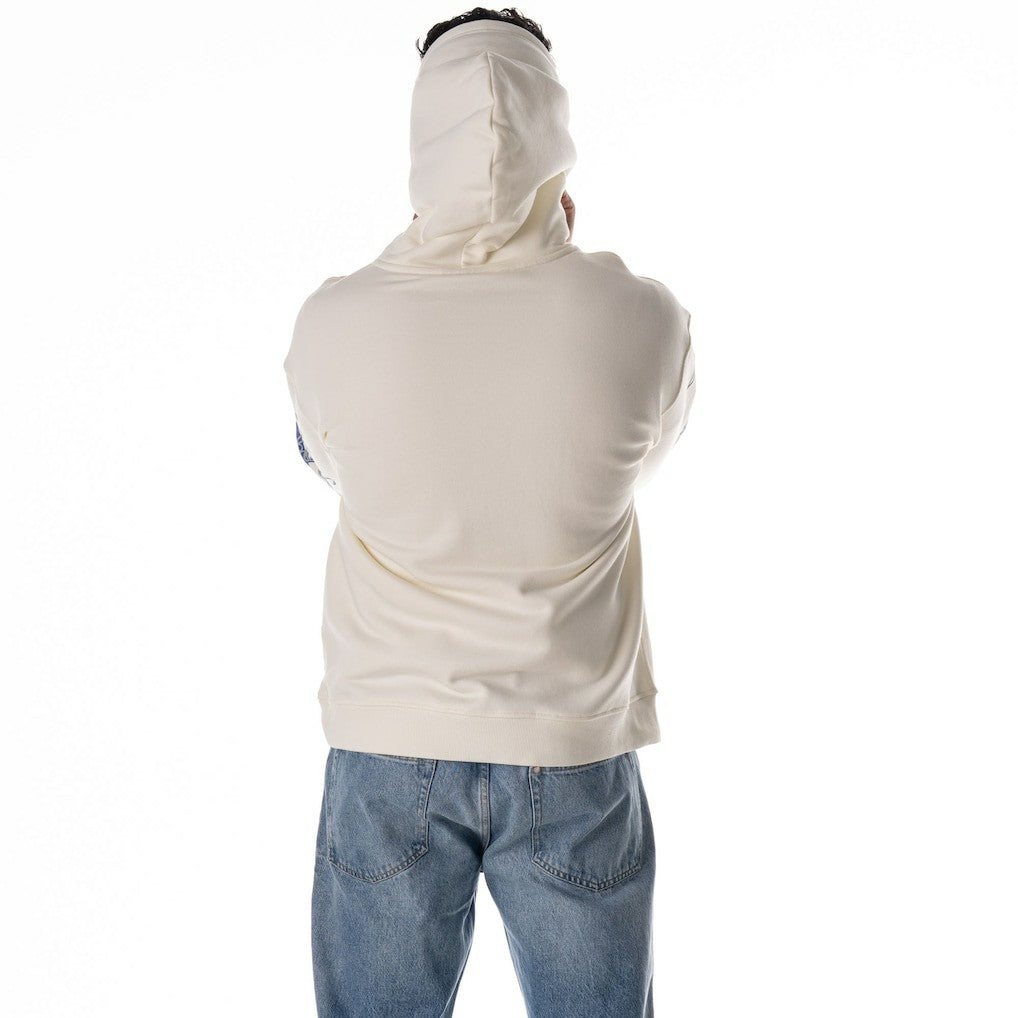 Dallas Cowboys The Wild Collective Unisex Stacked Graphic Sleeve Fleece Hoodie White - NFL