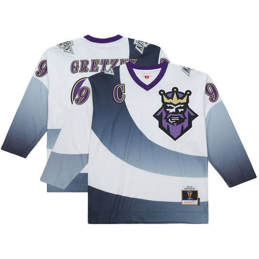 Wayne Gretzky Los Angeles Kings Mitchell & Ness Big & Tall 1995-96 Blue Line 2.0 Jersey - White | NHL Jerseys