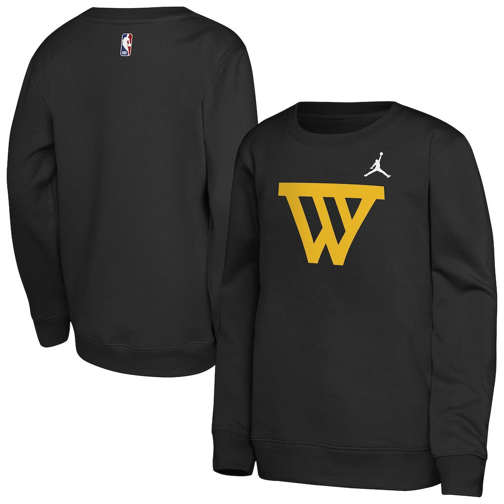 NBA - Golden State Warriors Jordan Brand Youth Courtside Statement Edition Sweatshirt - Black