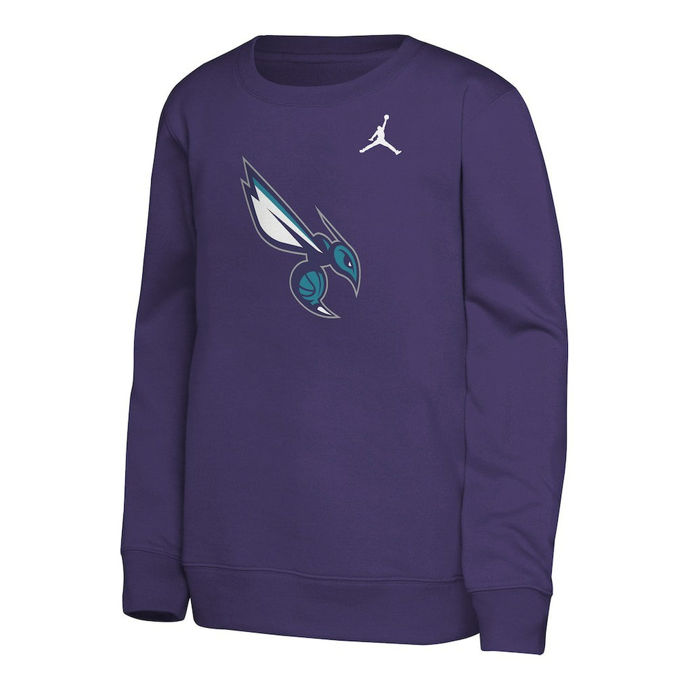 NBA - Charlotte Hornets Jordan Brand Youth Courtside Statement Edition Sweatshirt - Purple