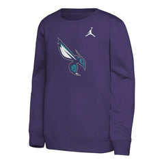 NBA - Charlotte Hornets Jordan Brand Youth Courtside Statement Edition Sweatshirt - Purple