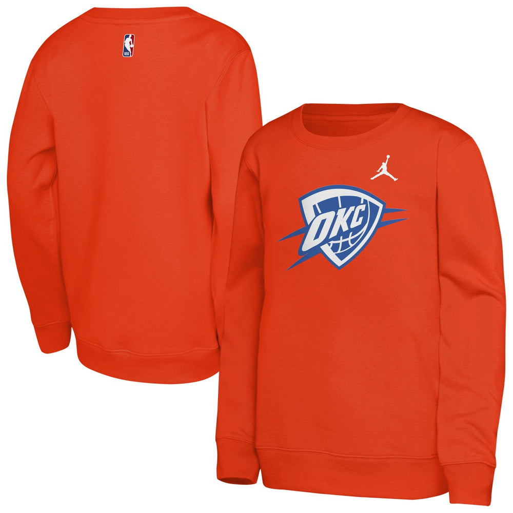 NBA - Oklahoma City Thunder Jordan Brand Youth Courtside Statement Edition Sweatshirt - Orange