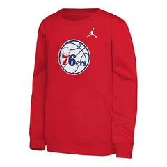 NBA - Philadelphia 76ers Jordan Brand Youth Courtside Statement Edition Sweatshirt - Red