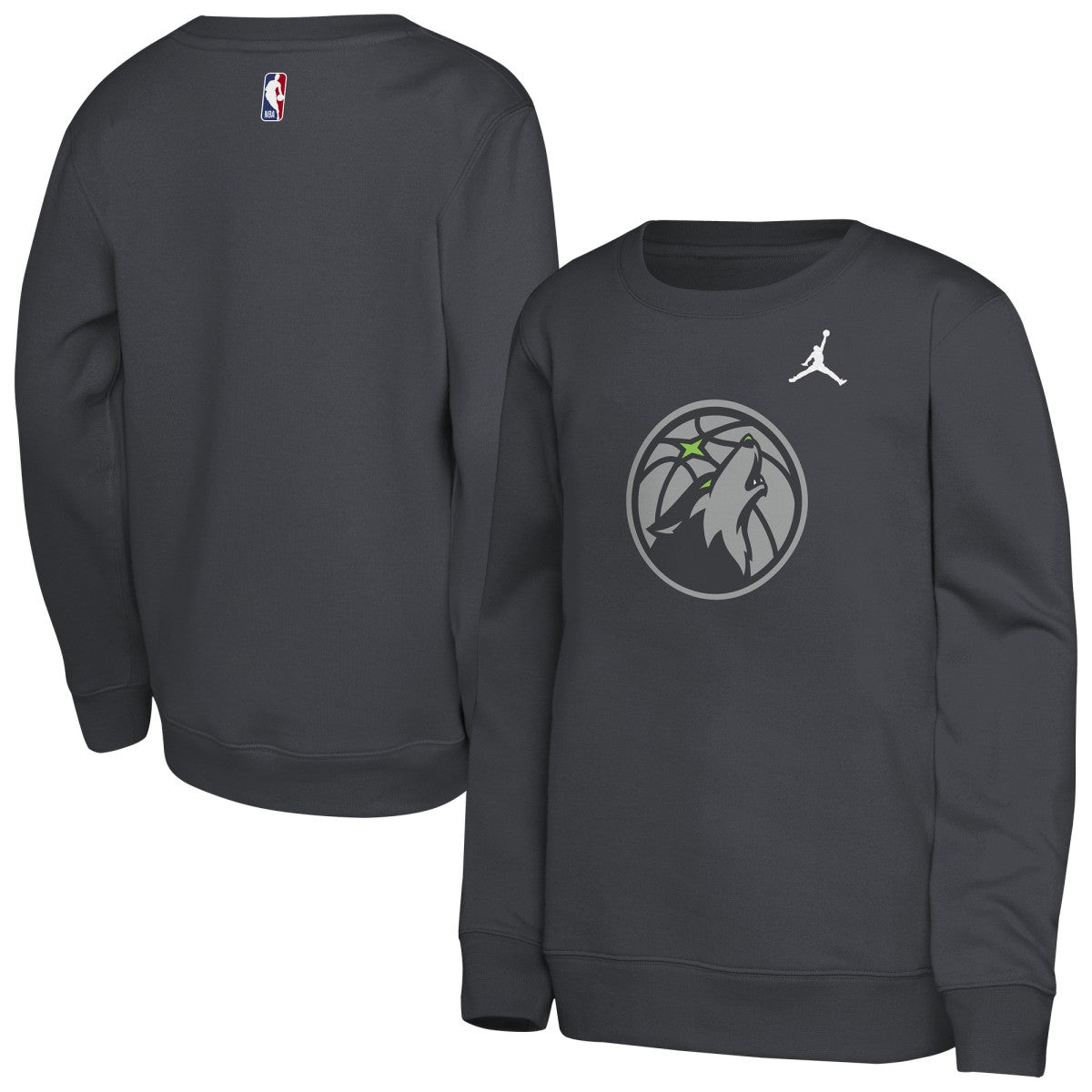 NBA - Minnesota Timberwolves Jordan Brand Youth Courtside Statement Edition Sweatshirt - Gray