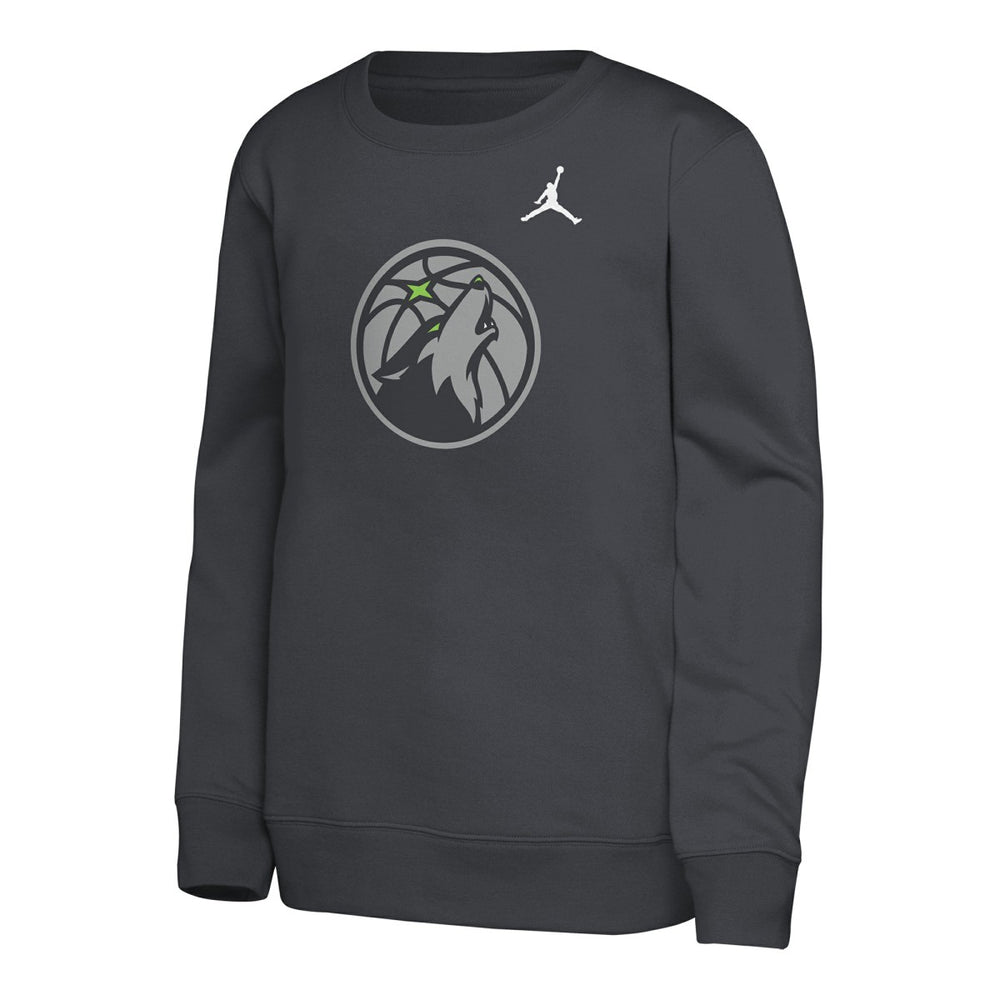 NBA - Minnesota Timberwolves Jordan Brand Youth Courtside Statement Edition Sweatshirt - Gray