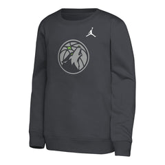 NBA - Minnesota Timberwolves Jordan Brand Youth Courtside Statement Edition Sweatshirt - Gray