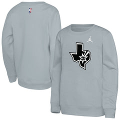 NBA - San Antonio Spurs Jordan Brand Youth Courtside Statement Edition Sweatshirt - Silver