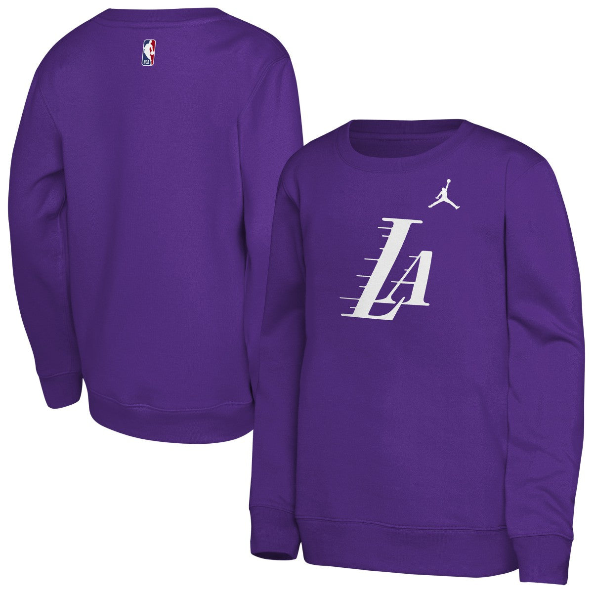 NBA - Los Angeles Lakers Jordan Brand Youth Courtside Statement Edition Sweatshirt - Purple