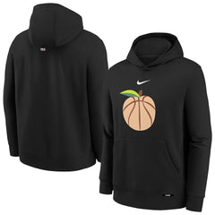 Nike - Atlanta Hawks Youth 2025/26 City Edition Club Fleece Pullover Hoodie - Black
