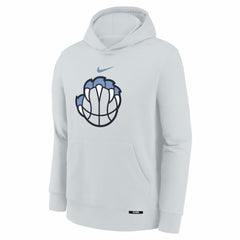 Nike - Memphis Grizzlies Youth 2025/26 City Edition Club Fleece Pullover Hoodie - Silver