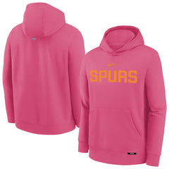 Nike - San Antonio Spurs Youth 2025/26 City Edition Club Fleece Pullover Hoodie - Pink