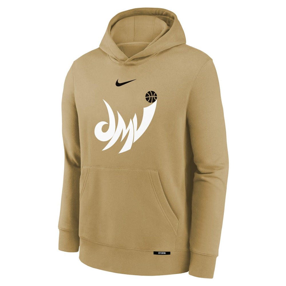 Nike - Washington Wizards Youth 2025/26 City Edition Club Logo Fleece Hoodie - Tan
