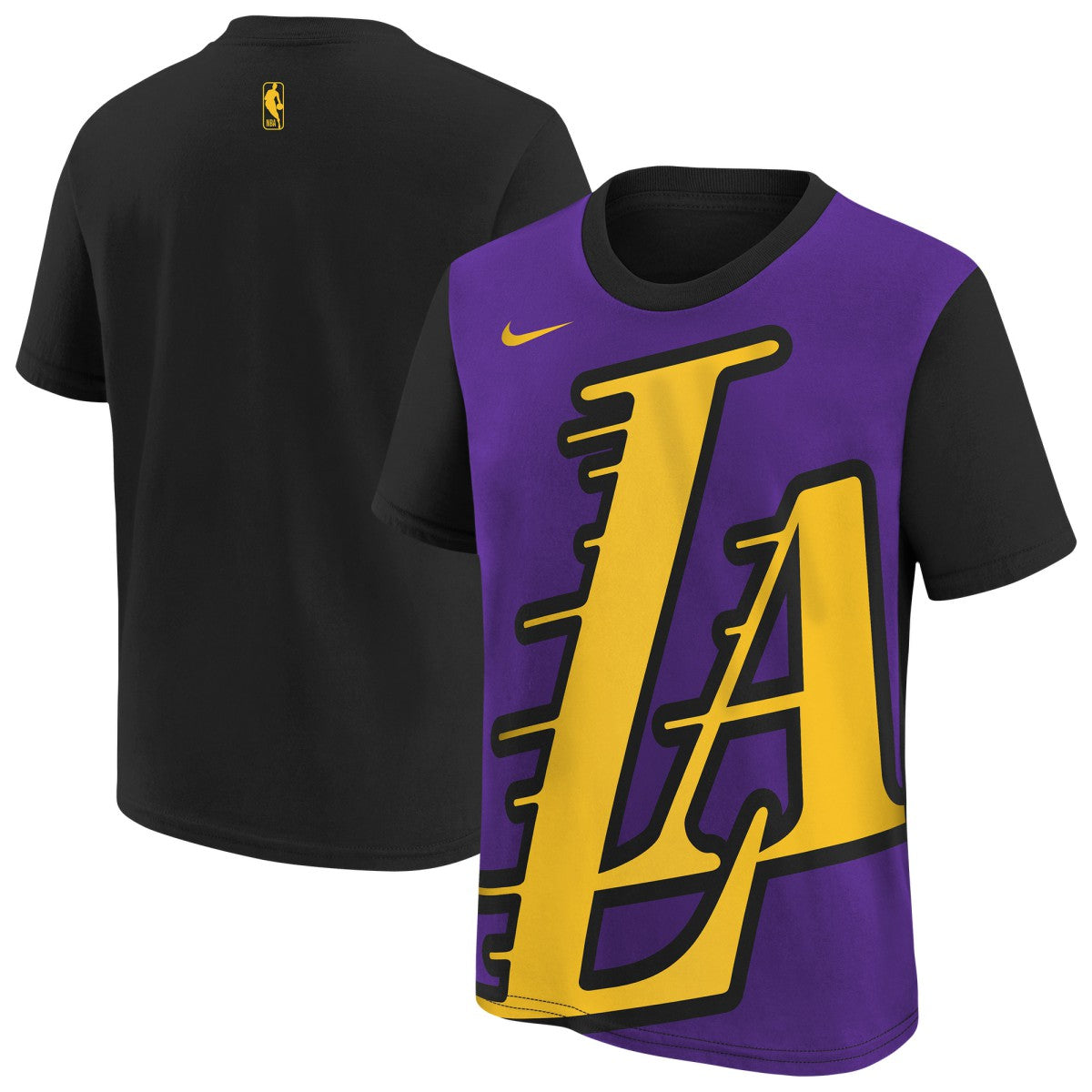 Nike - Los Angeles Lakers Youth 2025/26 City Edition Max90 T-Shirt - Purple/Black