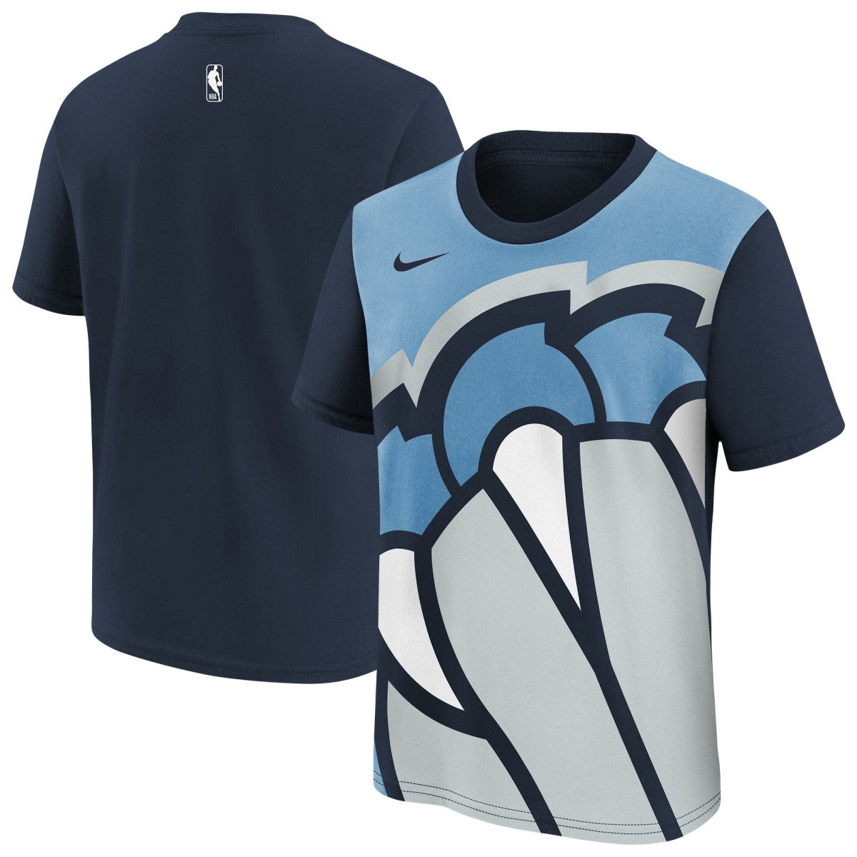 Nike - Memphis Grizzlies Youth 2025/26 City Edition Max90 T-Shirt - Light Blue/Navy