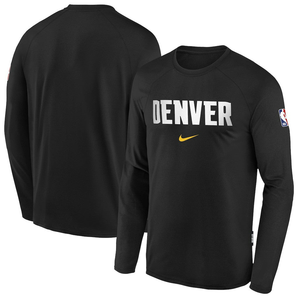 Nike - Denver Nuggets Youth 2025/26 City Edition Dri-Fit Long Sleeve Game Top - Black