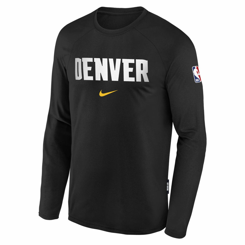 Nike - Denver Nuggets Youth 2025/26 City Edition Dri-Fit Long Sleeve Game Top - Black