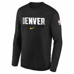 Nike - Denver Nuggets Youth 2025/26 City Edition Dri-Fit Long Sleeve Game Top - Black