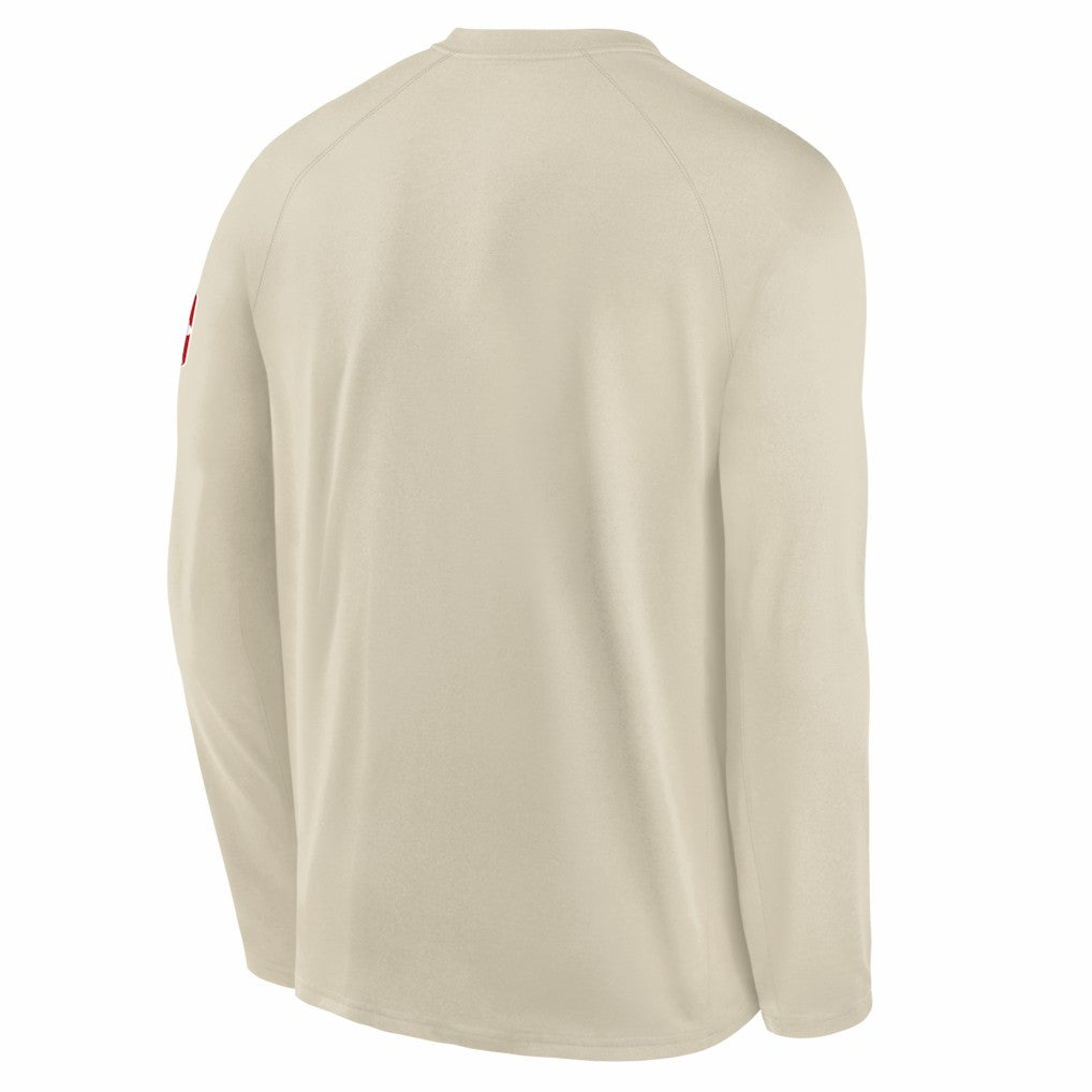 Nike - Milwaukee Bucks Youth 2025/26 City Edition Dri-Fit Long Sleeve Game Top - White
