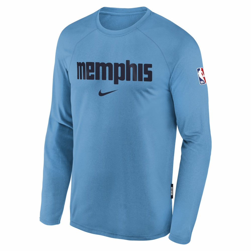 Nike - Memphis Grizzlies Youth 2025/26 City Edition Dri-Fit Long Sleeve Game Top - Light Blue