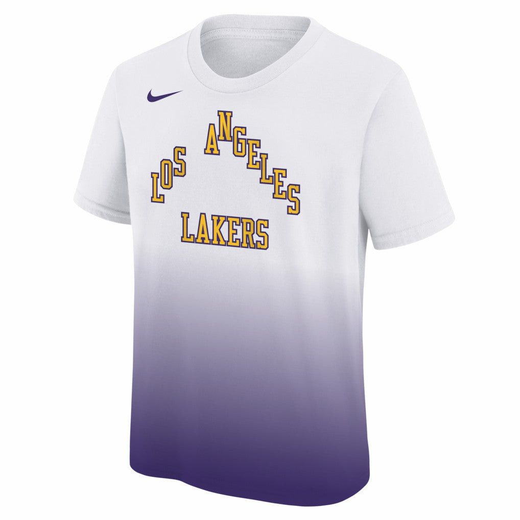 Nike - Los Angeles Lakers Youth 2025/26 City Edition Max90 T-Shirt - White/Purple