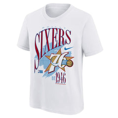 Nike - Philadelphia 76ers Youth Hardwood Classics Champs Max90 T-Shirt - White