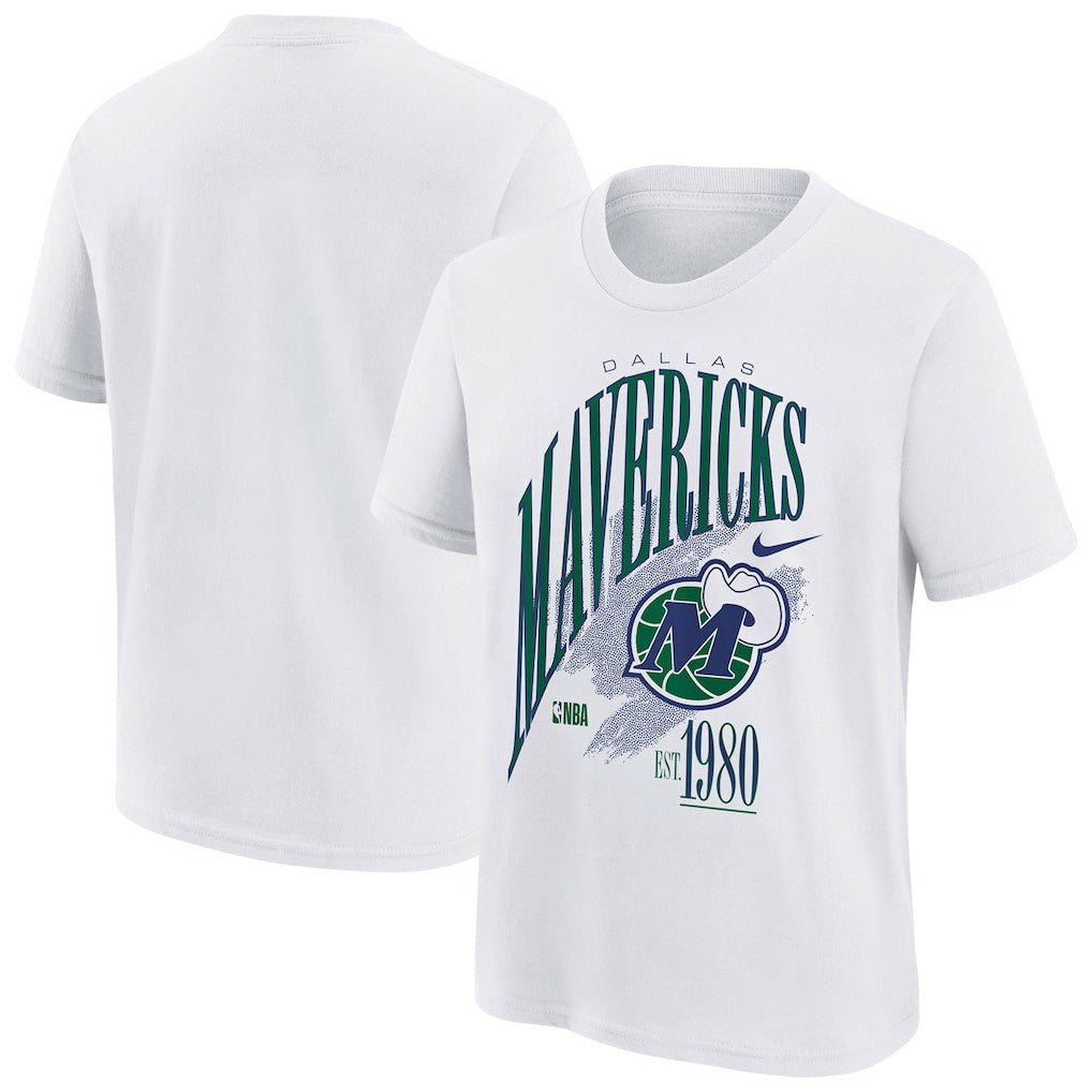 Nike - Dallas Mavericks Youth Hardwood Classics Champs Max90 T-Shirt - White