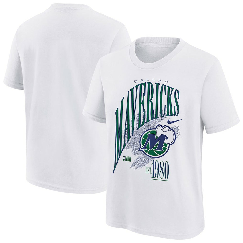 Nike - Dallas Mavericks Youth Hardwood Classics Champs Max90 T-Shirt - White