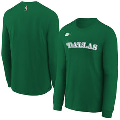 Nike - Dallas Mavericks Youth Hardwood Classics Essential Logo Max90 Long Sleeve T-Shirt - Green