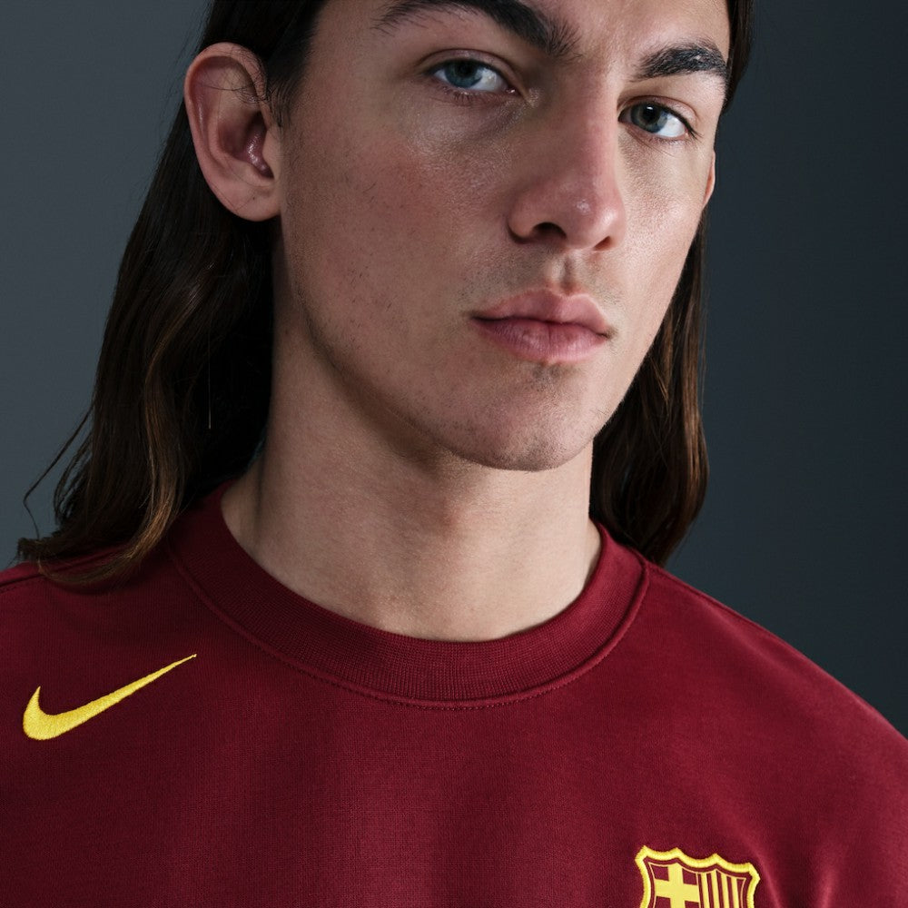 Nike Barcelona Special Edition Club Fleece Sweatshirt - Red