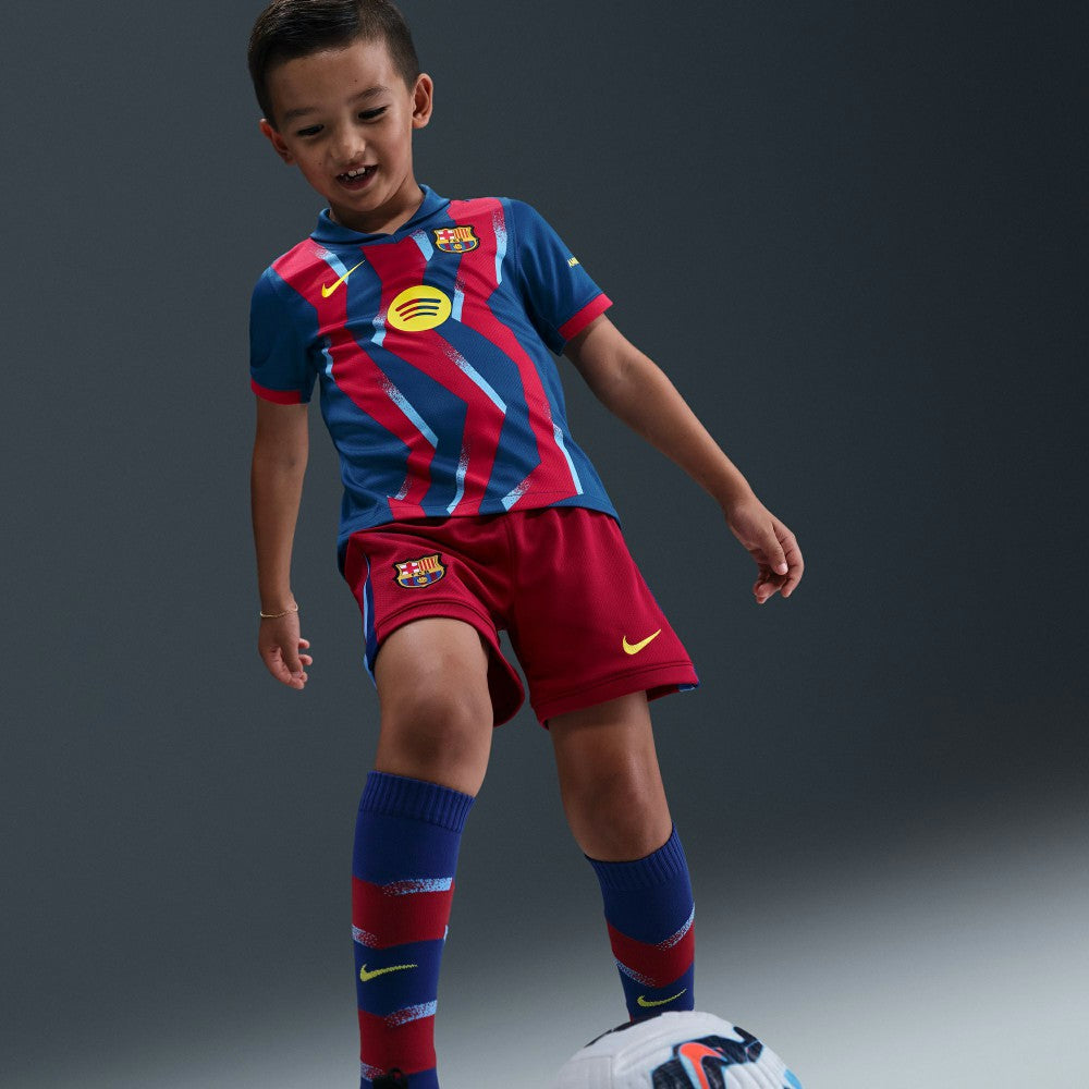 Nike Barcelona Preschool 2025/26 Fourth Stadium Kit Set - Blue/Red