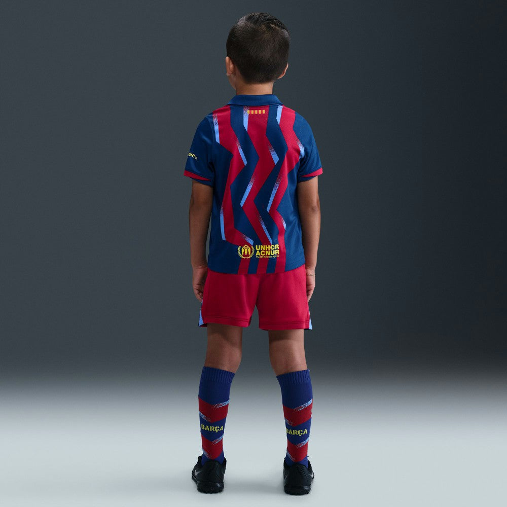 Nike Barcelona Preschool 2025/26 Fourth Stadium Kit Set - Blue/Red