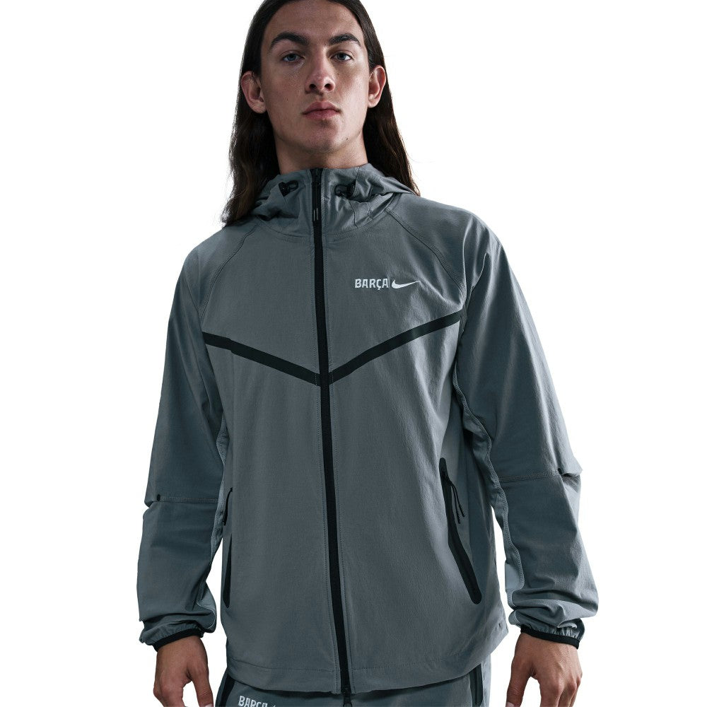 Nike Barcelona Special Edition Full-Zip Woven Fleece Jacket - Gray