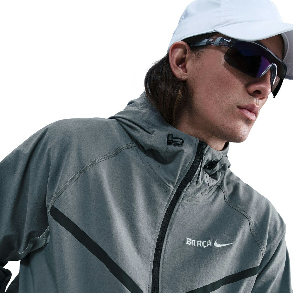 Nike Barcelona Special Edition Full-Zip Woven Fleece Jacket - Gray
