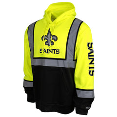 New Orleans Saints High-Visibility Safety Hooded Sweatshirt Yellow - NFL