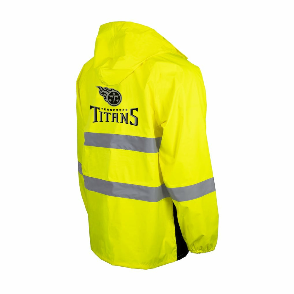 Tennessee Titans Hi-Vis Safety Waterproof Rainshell Full-Zip Hooded Jacket Yellow - NFL