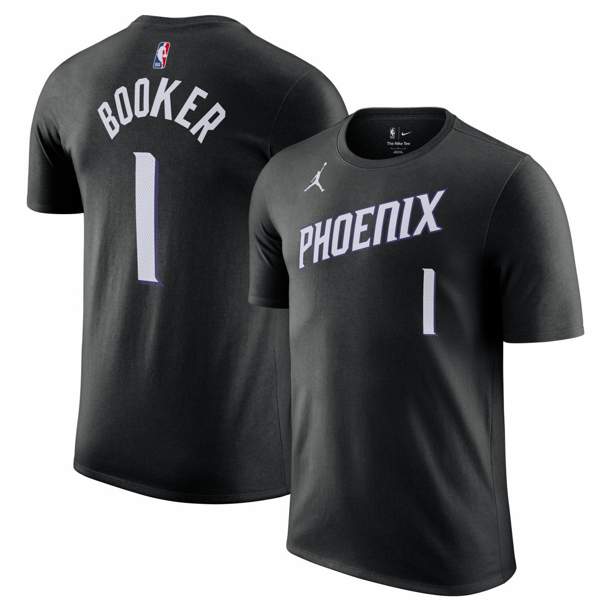 NBA - Devin Booker Phoenix Suns Jordan Brand Unisex Name & Number T-Shirt - Statement Edition - Black