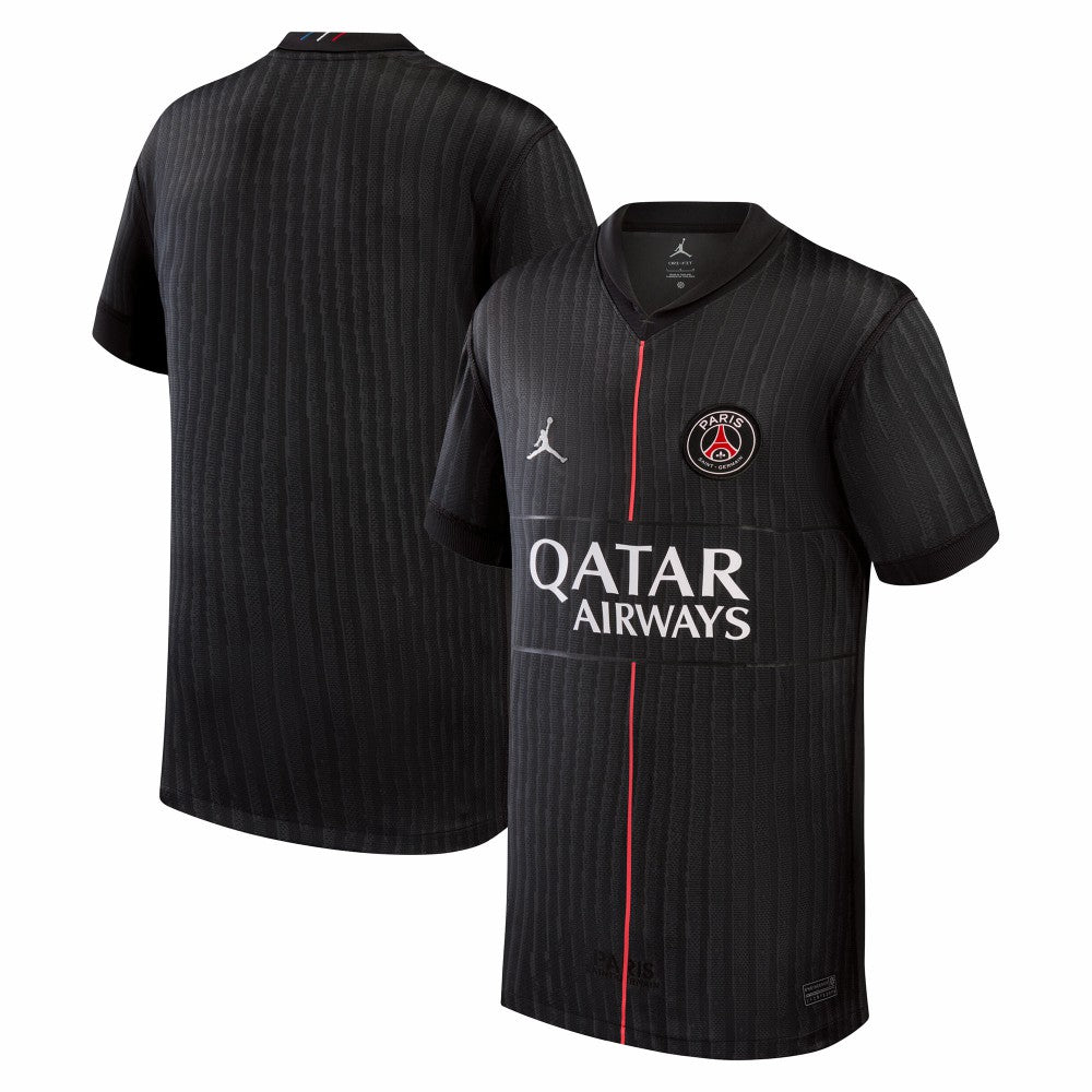 Jordan Paris Saint-Germain Jordan Brand Youth 2025/26 Fourth Replica Jerseys - Black