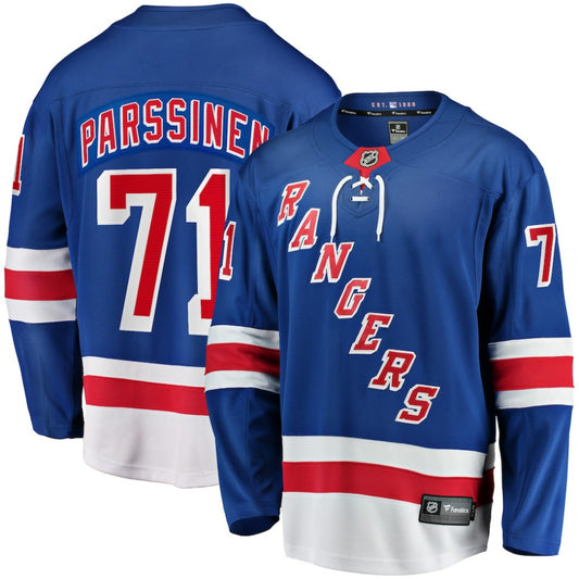 Juuso Parssinen New York Rangers Fanatics Home Breakaway Jersey - Blue | NHL Jerseys