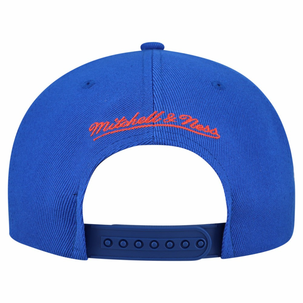 New York Islanders - Mitchell & Ness Retro Script Colorblock Snapback Hat Royal