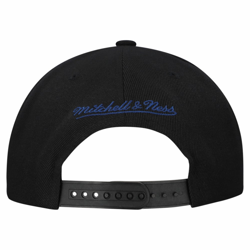 Tampa Bay Lightning - Mitchell & Ness Retro Script Colorblock Snapback Hat Black