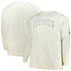 Dallas Cowboys Profile Big & Tall Fleece Sweatshirt Cream - NFL